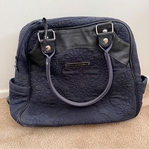 Petunia pickle bottom navy blue backpack diaper bag quilted